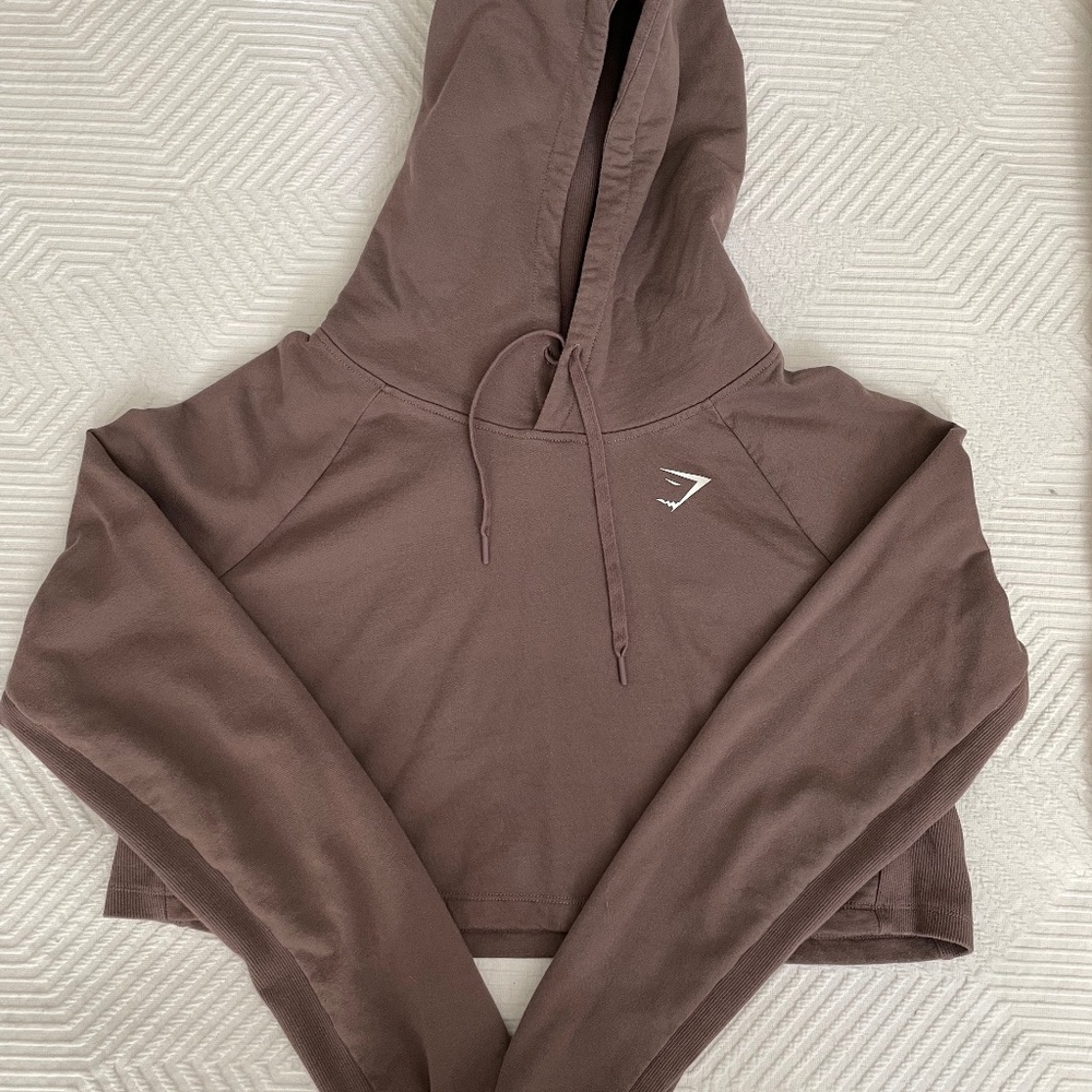 Gymshark Training Cropped Hoodie - Mauve
